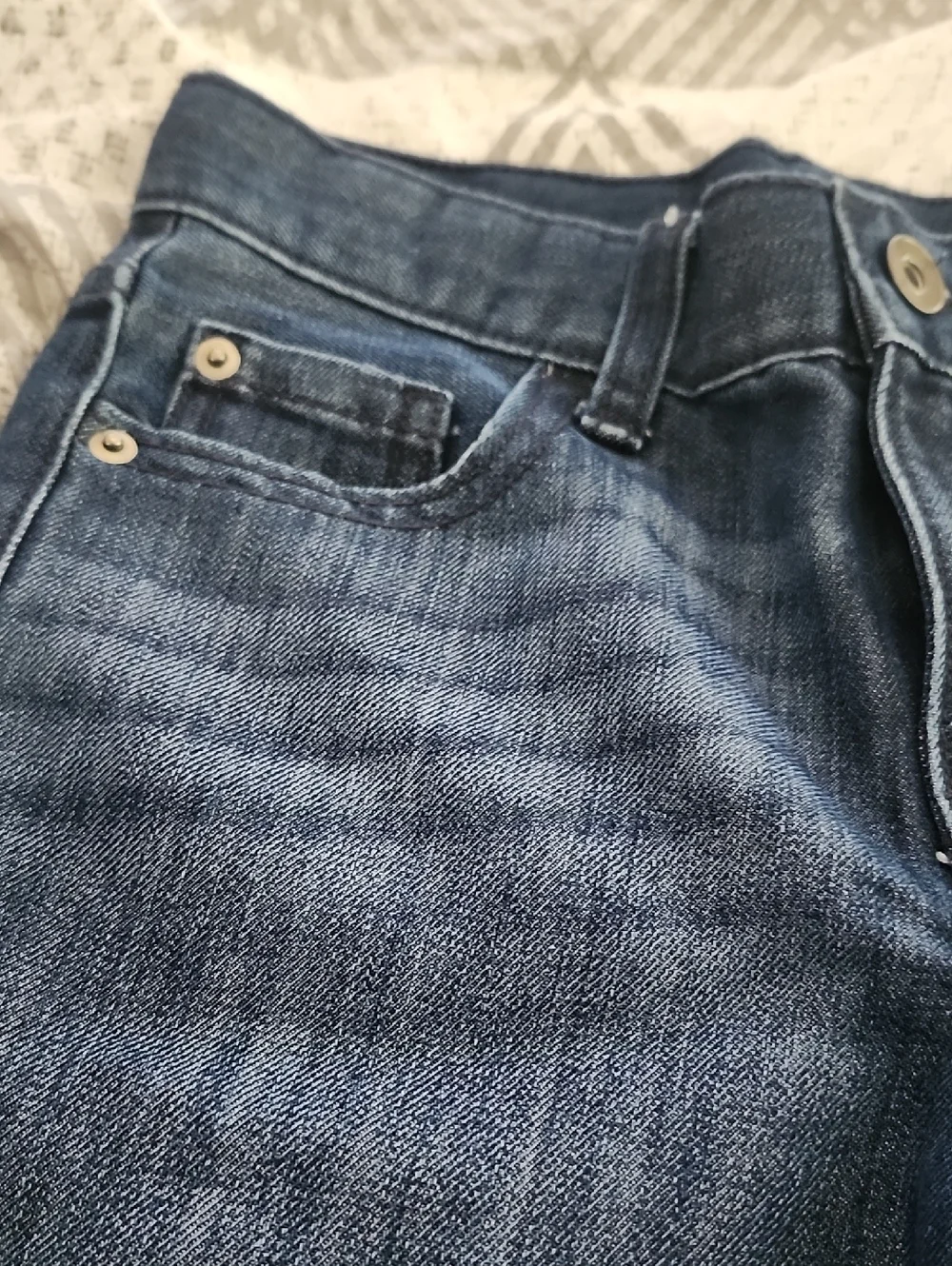 NWT! The Children's Place Boys Dark Blue Washed Denim Bermuda Shorts, Size: 8